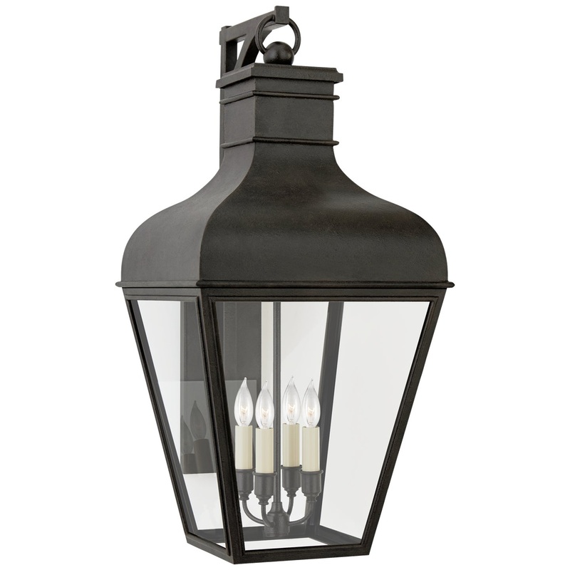 Four Light Wall Lantern from the Fremont Collection in French Rust Finish by Visual Comfort Signature