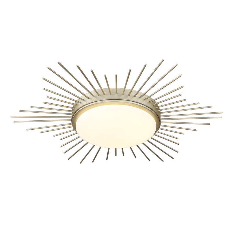 LED Flush Mount from the Kieran WG Collection in White Gold Finish by Golden