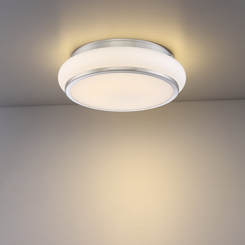LED Flush Mount from the Muir Collection in Satin Nickel Finish by Eurofase