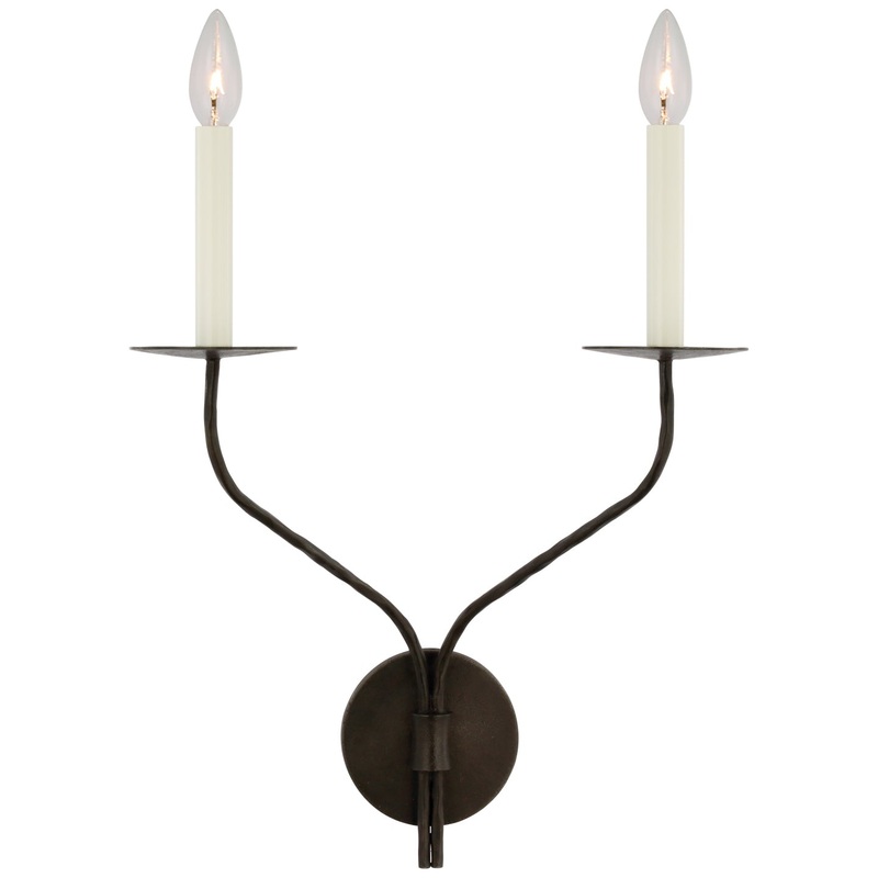 LED Wall Sconce from the Belfair Collection in Aged Iron Finish by Visual Comfort Signature