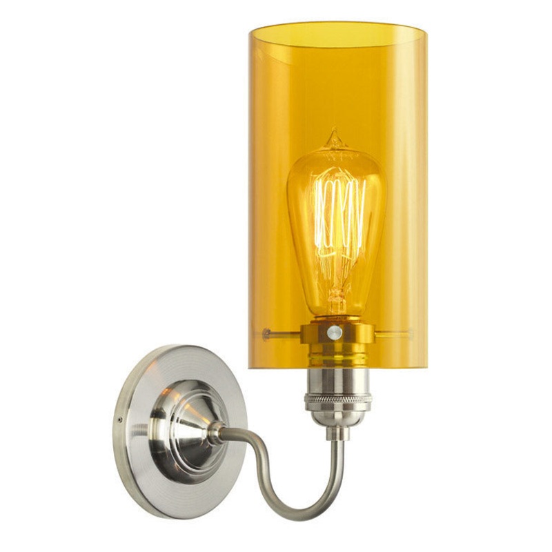 LED Wall Sconce from the Retro Cylinder Collection in Polished Nickel Finish by Stone Lighting