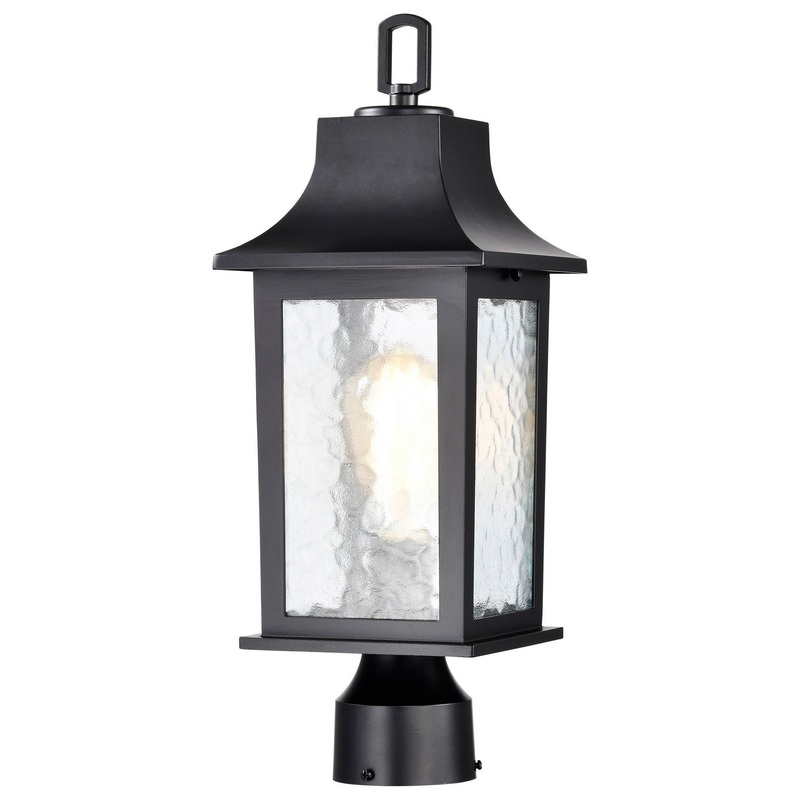 One Light Outdoor Post Lantern from the Stillwell Collection in Matte Black Finish by Nuvo Lighting
