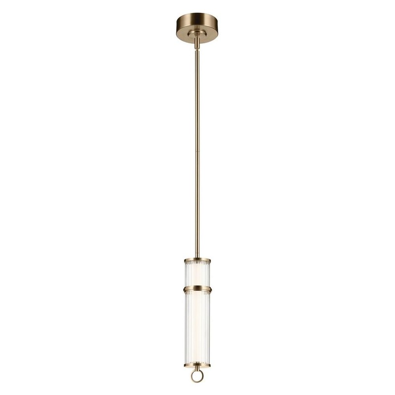 Riven 15.5″ LED 1-Light Pendant Champagne Bronze