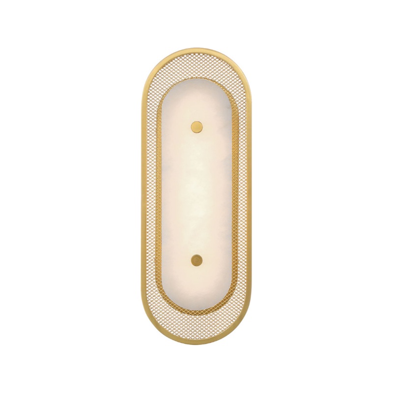 Tramore 16″ Wall Sconce Gold Alabaster Glass