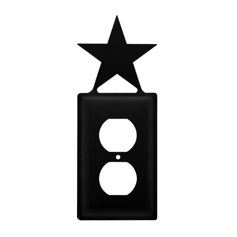 Village Wrought Iron EO-45 Single Star Single Outlet Cover