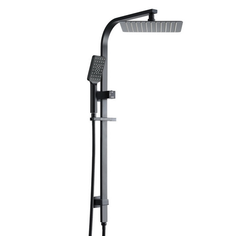 10” Rain Shower Head Set Handheld Square High Pressure Black
