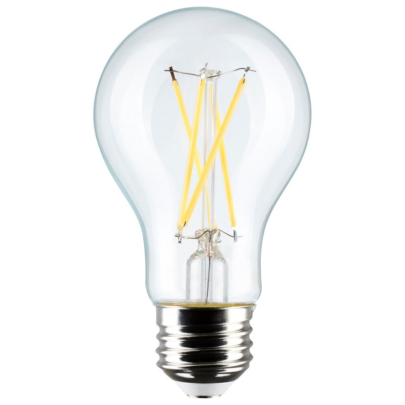 8 Watt A19 LED – Clear – 4000K – Medium Base – 120 Volt – 4-Pack Light Bulb by Satco