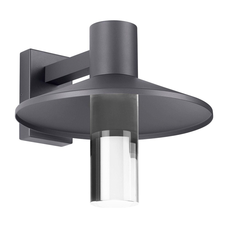 Ash 16 Outdoor Wall Charcoal with Cylinder Lens 3000K / 8W (Low Output) Surge Protection
