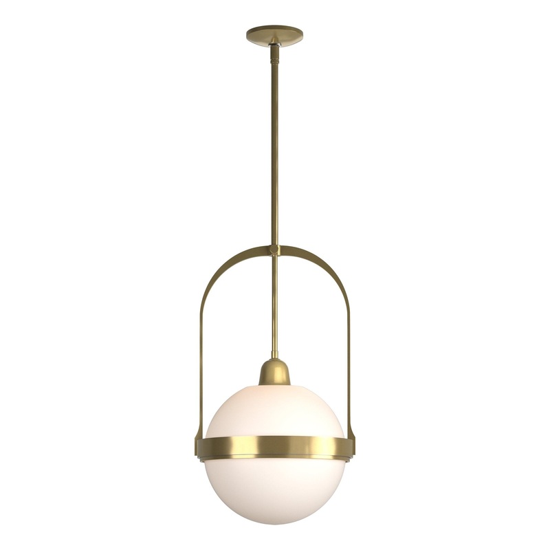 Atlas Pendant Modern Brass Opal Glass (GG)