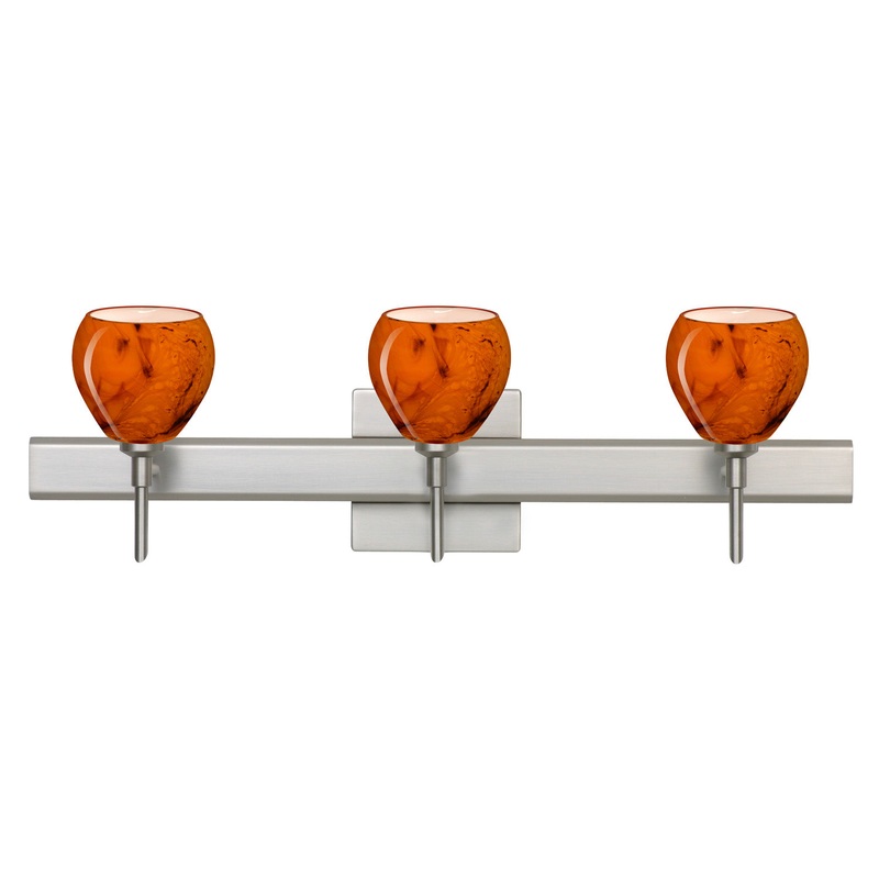 Besa 3SW-5605HB-SN-SQ Tay Tay Three Light Wall Sconce Satin Nickel