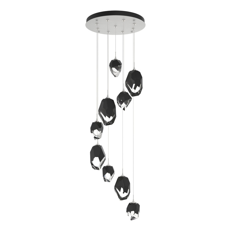 Chrysalis 9-Light Mixed Crystal Pendant White Black Crystal (BP)