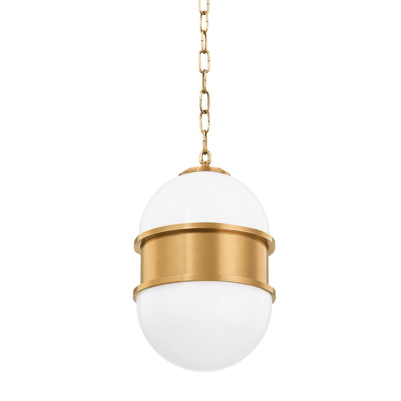 Corbett Lighting 272-41 Broomley One Light Pendant Vintage Brass