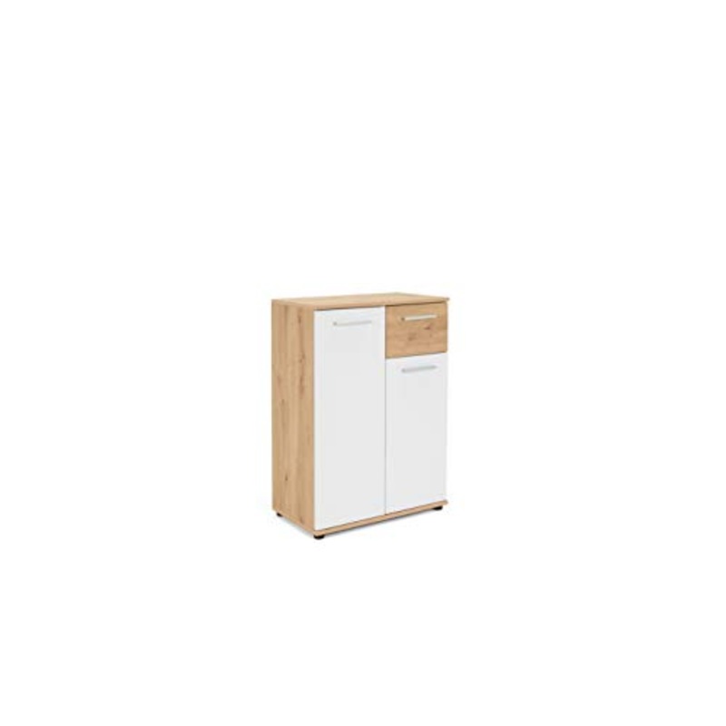 FINORI Com, Legno ingegnerizzato, Artisan/Bianco, B/H/T: 60 x 85 x 35 cm