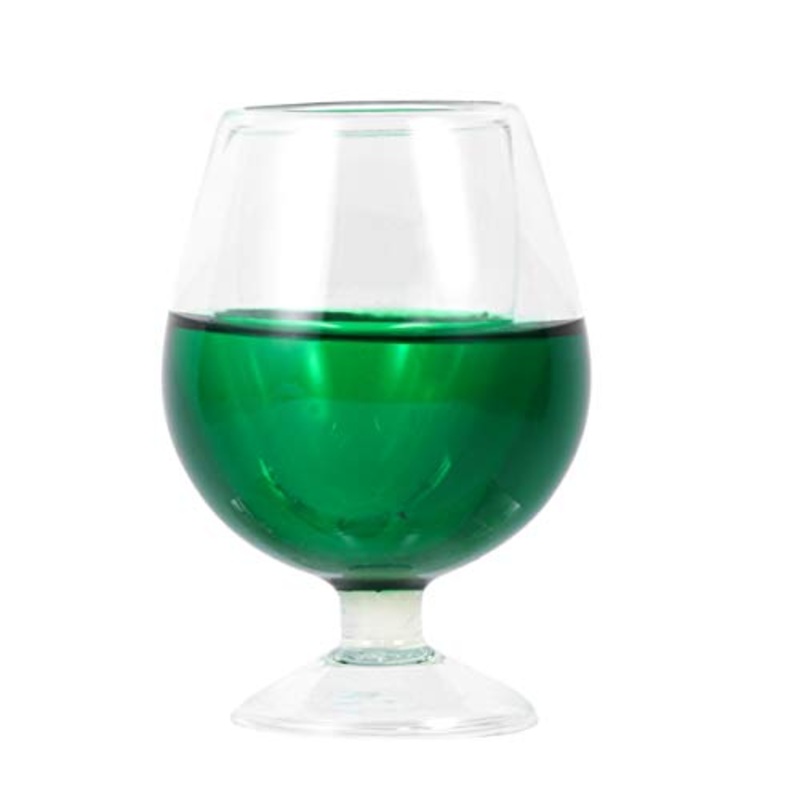 NUOBESTY Bicchiere di Vino Scherzo Giocattoli No Versare Bicchiere di Vino Pesce D’aprile Scherzo Ingannevole Puntello Verde