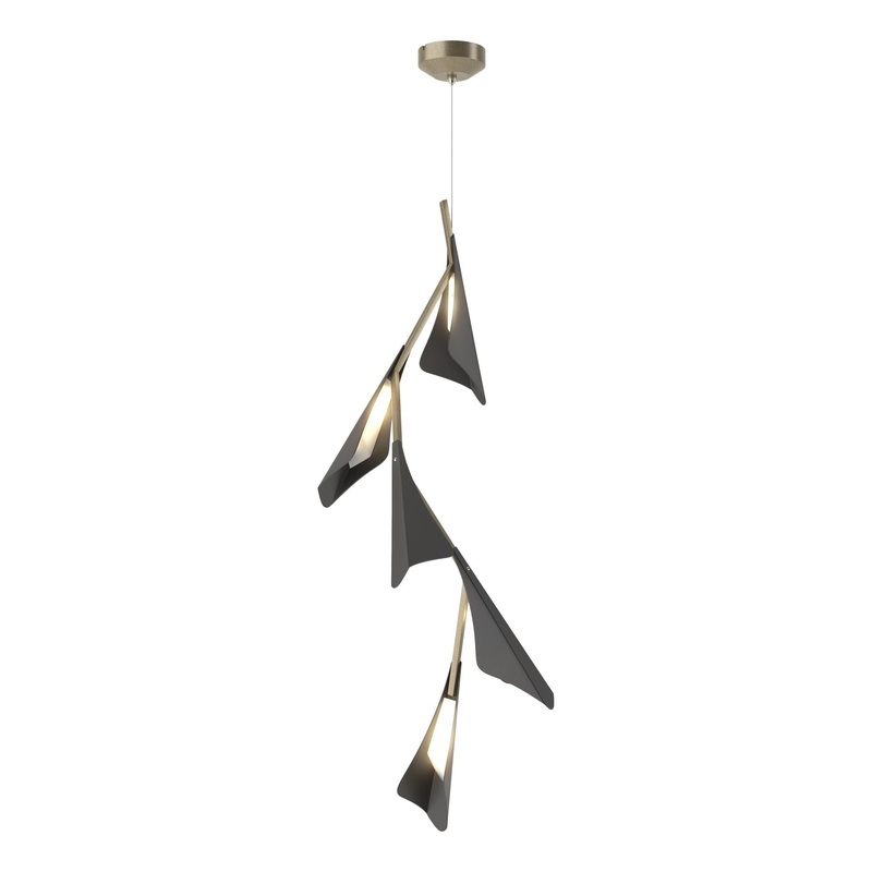 Plume 5-Light LED Pendant Soft Gold Black