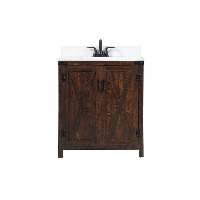 Single Bathroom Vanity from the Grant Collection in Expresso Finish by Elegant Lighting