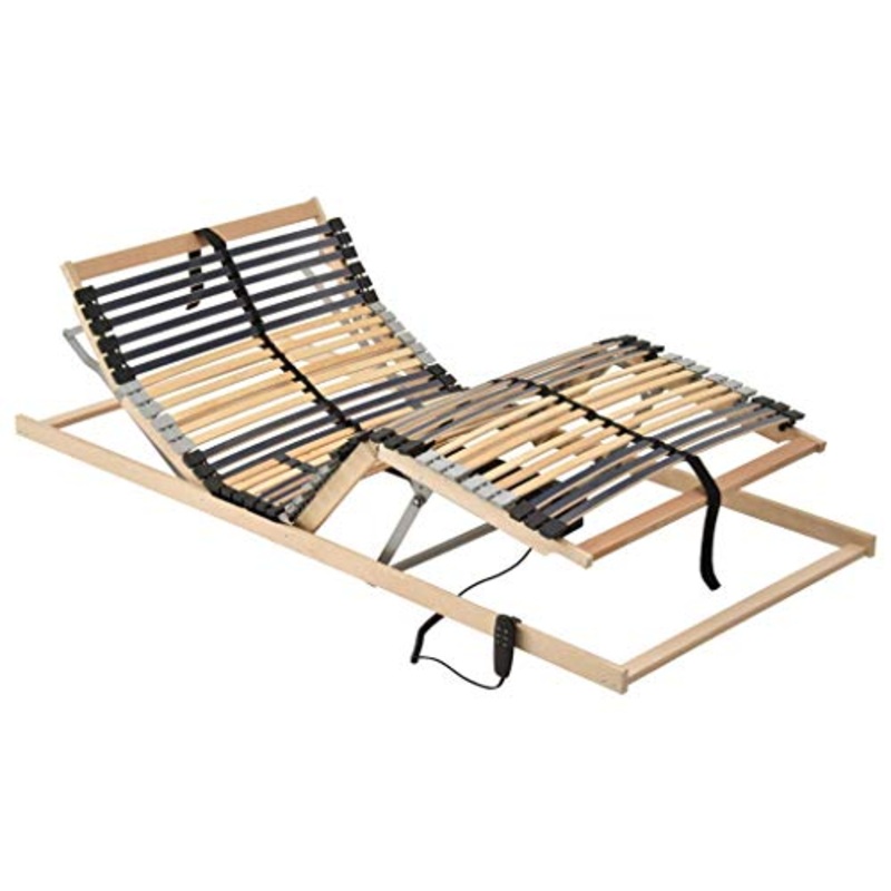 SKM Letto con Telaio a Doghe Elettrico 28 Doghe 7 Zone 80×200 cm