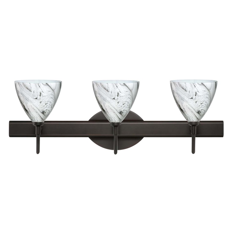 Three Light Wall Sconce from the Mia Collection in Bronze Finish by Besa