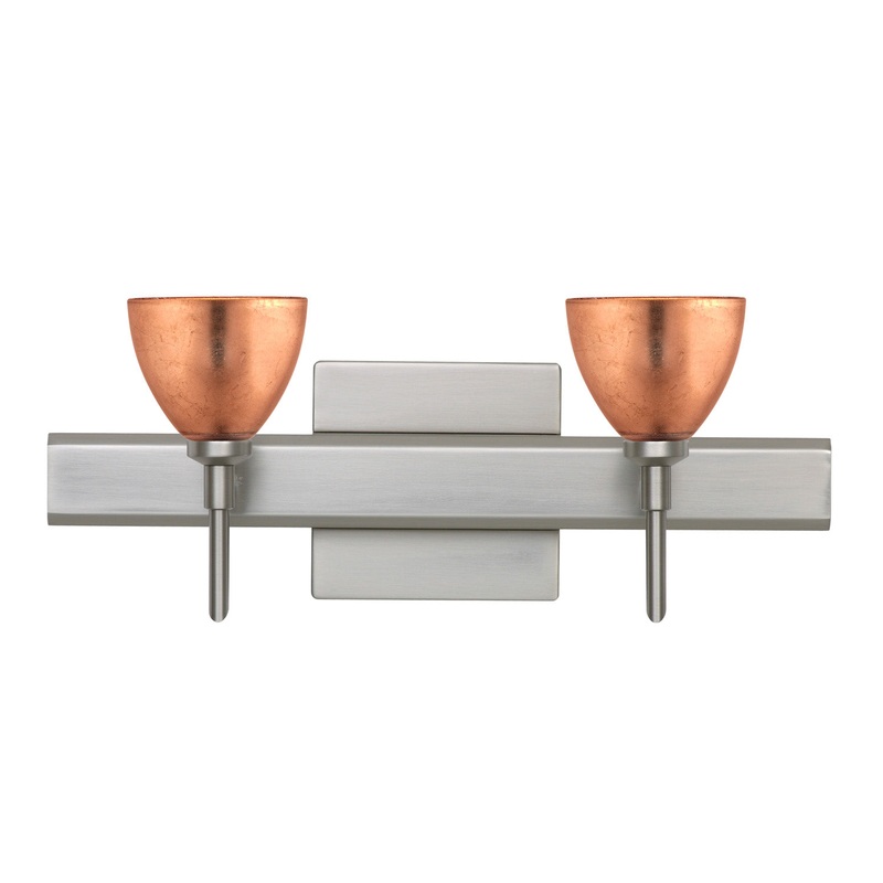 Two Light Wall Sconce from the Divi Collection in Satin Nickel Finish by Besa