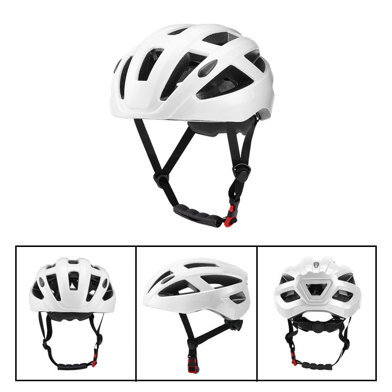 White Ultra-Light Adult Cycling Helmet – CE & CPSC Certified, In-Mold Safety for Road & Mountain Biking