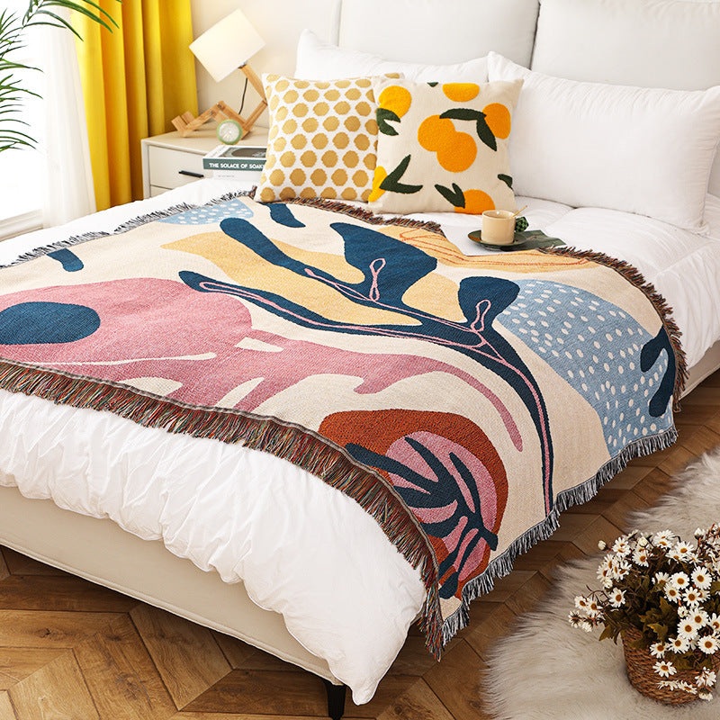 Alice INS-Style Illustrated Line Blanket – Multi-Use Design