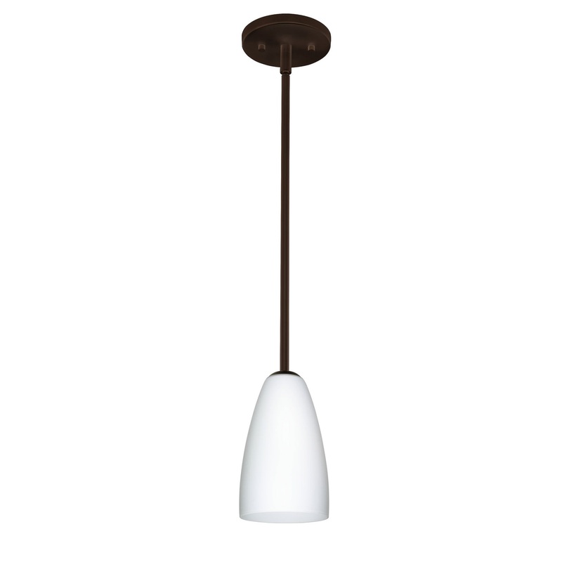 Besa 1TT-151107-LED-BR Riva One Light Pendant Bronze