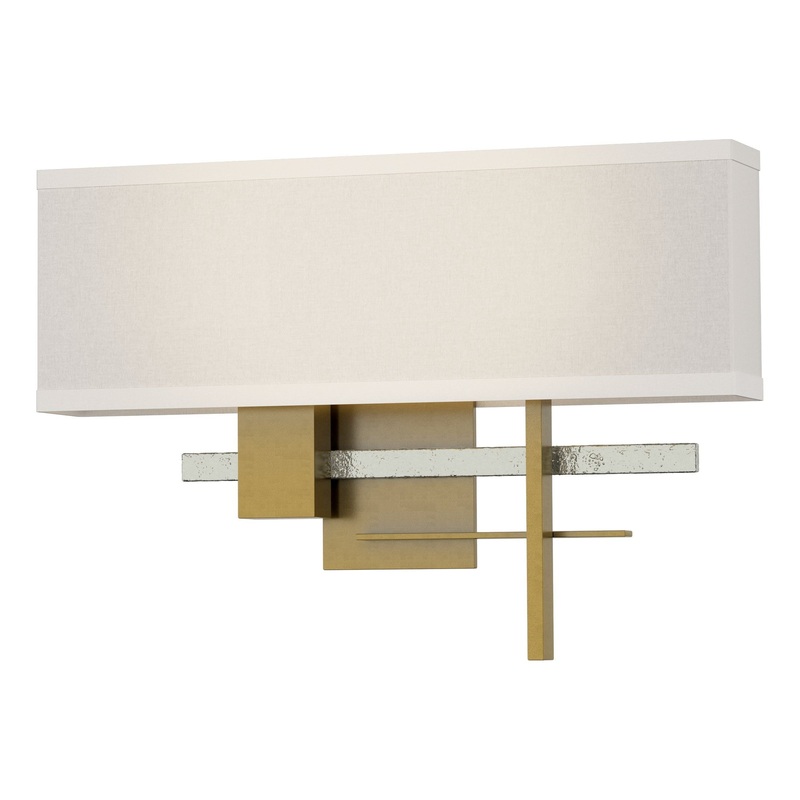 Cosmo Sconce Modern Brass Sterling Flax Shade (SE)