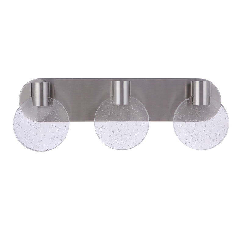 Craftmade 15122BNK-LED Glisten LED Vanity Brushed Polished Nickel