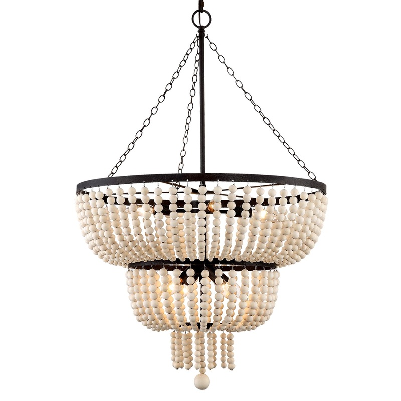 Eight Light Chandelier from the Rylee Collection in Forged Bronze Finish by Crystorama