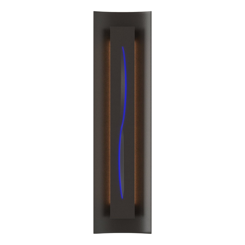 Gallery Sconce Oil Rubbed Bronze Blue Glass (EE)