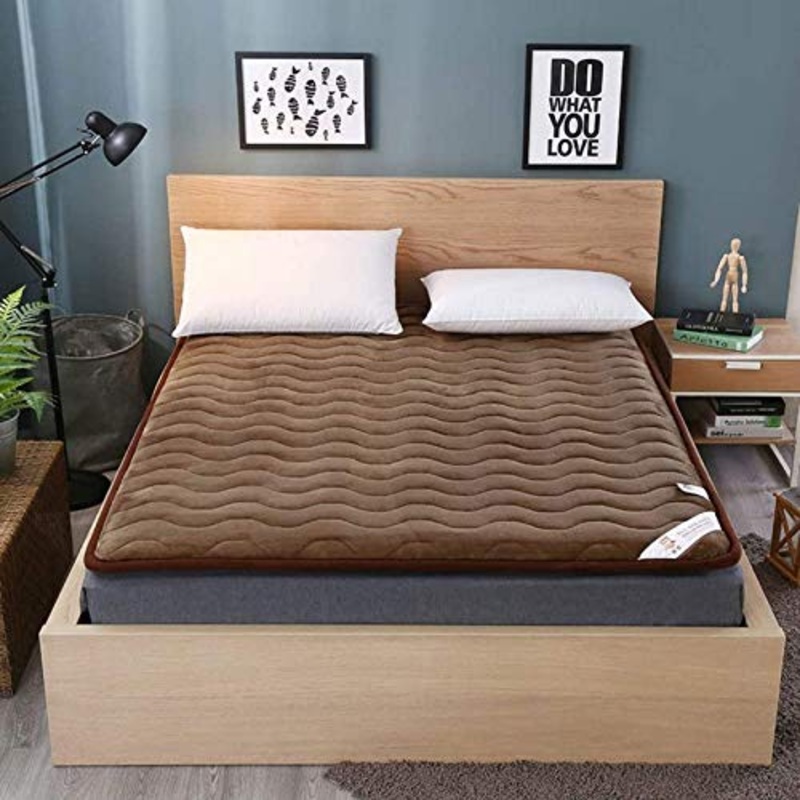 HKX Tappetino, futon Tradizionale Flanella Un Sacco di Materasso Futon Spesso Topper-C 180×200 cm (71×79 Pollici)