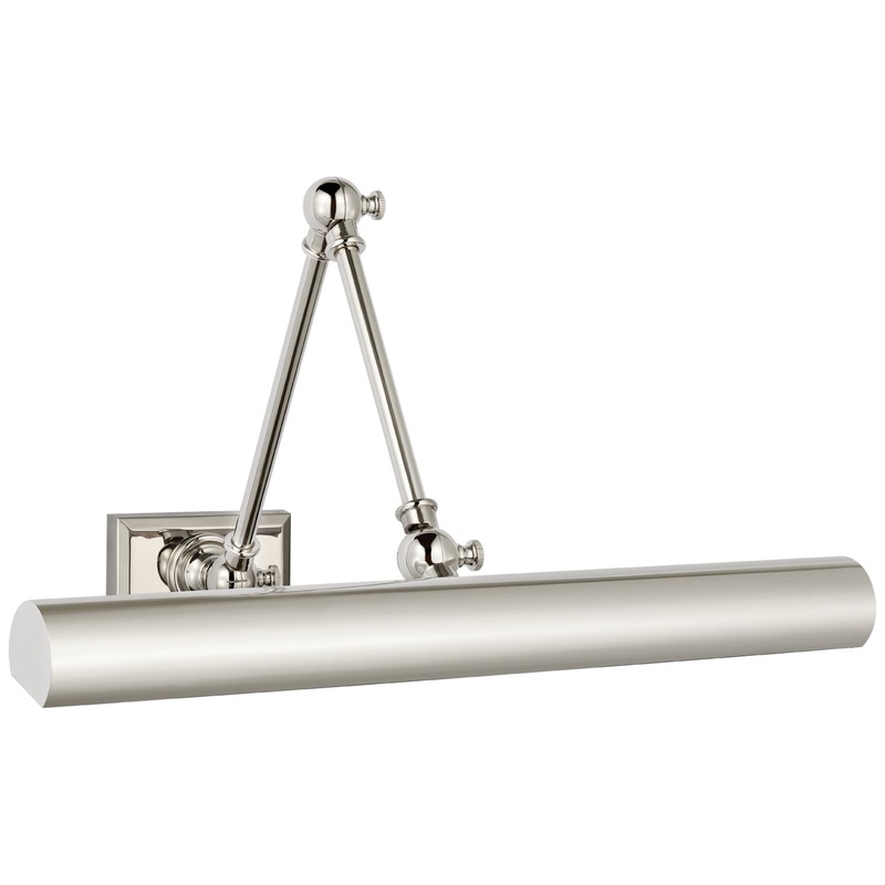 LED Library Light from the Cabinet Maker Collection in Polished Nickel Finish by Visual Comfort Signature