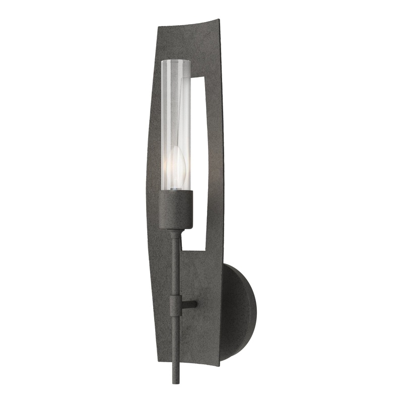 Passage 1-Light Sconce Natural Iron Clear Glass (ZM)