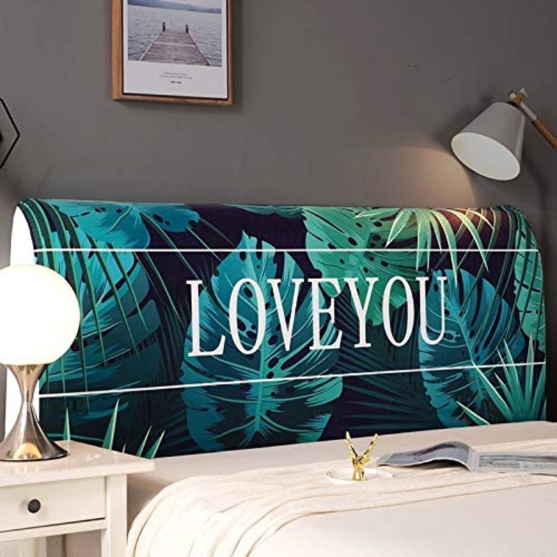 Renbin Copertura Testiera Letto, Fodera per Testiera Letto all-Inclusive con Lato Elasticizzato per Arredamento Camera da Letto,#16-120cm