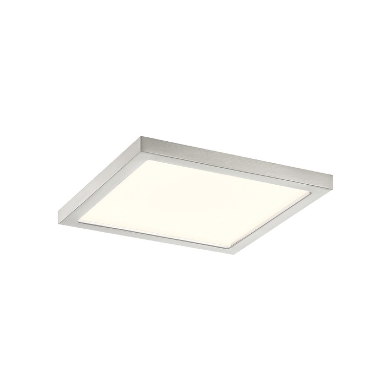 Troy 7″ Square 5CCT Flush Mount Brushed Nickel