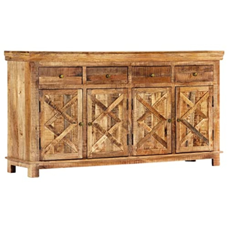 vidaXL Credenza Madia con 4 Cassetti Resistente Solida Robusta Durevole Elegante Pratica Rustica di Tendenza 160x40x85 cm Legno Massello di Mango