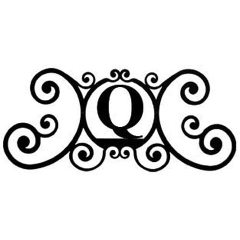 Village Wrought Iron HP-OD-Q House Plaque Letter Q