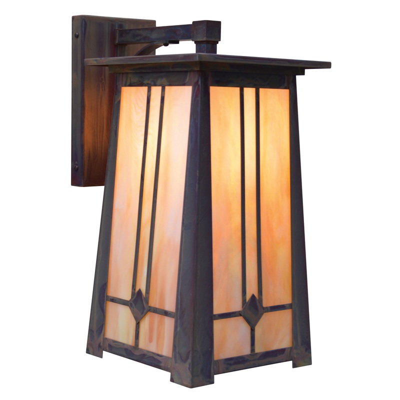 Arroyo ABB-9GW-MB Aberdeen One Light Wall Mount Mission Brown