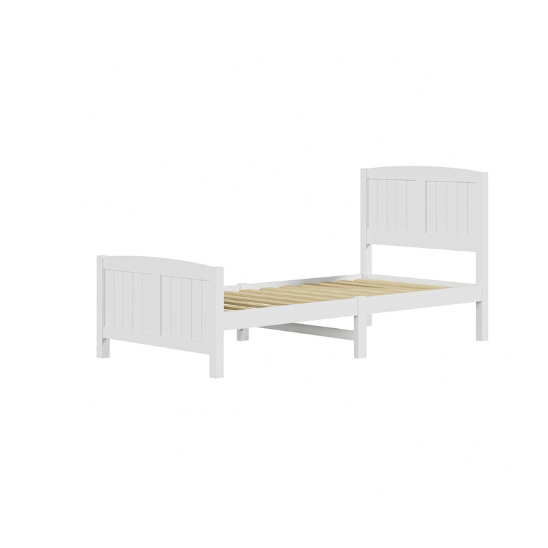 Bed Frame Singe Size Timber Platform White