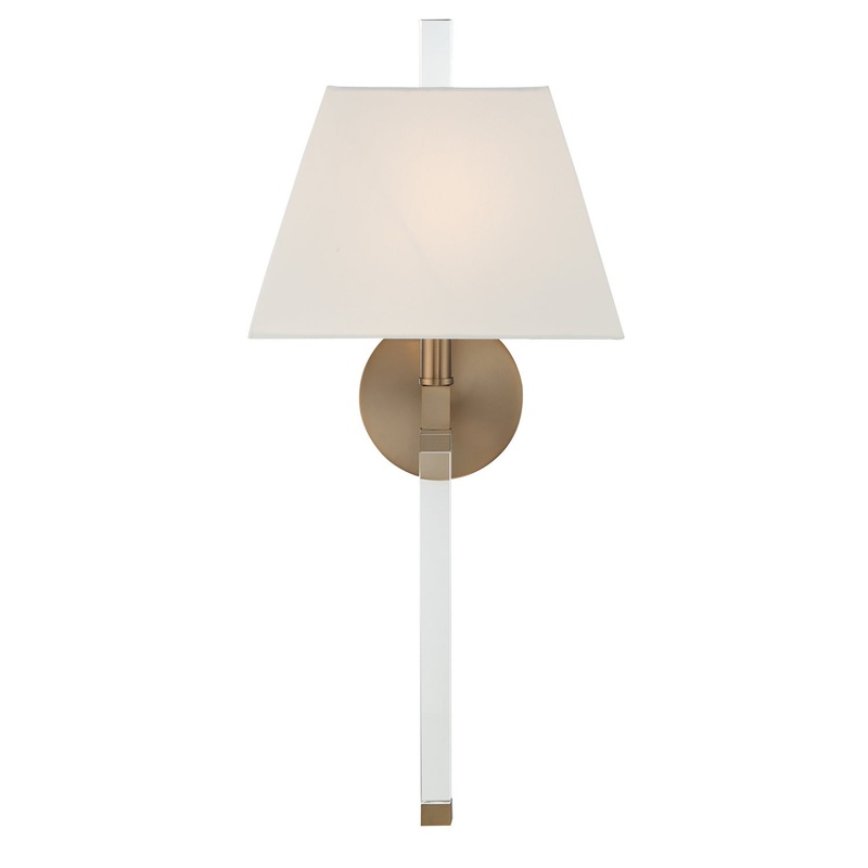 Crystorama REN-261-AG Renee One Light Wall Sconce Aged Brass