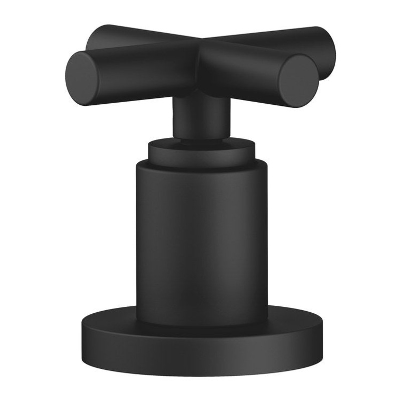 Diverter Trim TARA Two-Way Matte Black 1 Cross ADA for Deck Mount Tub