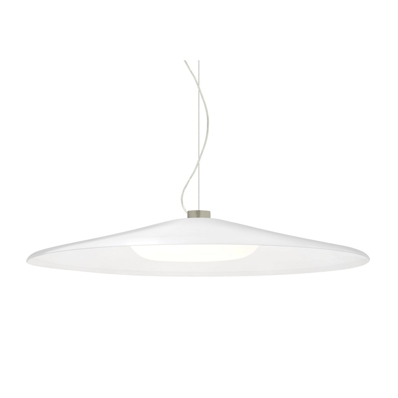 LED Pendant from the Swan Collection in Satin Nickel Finish by Besa