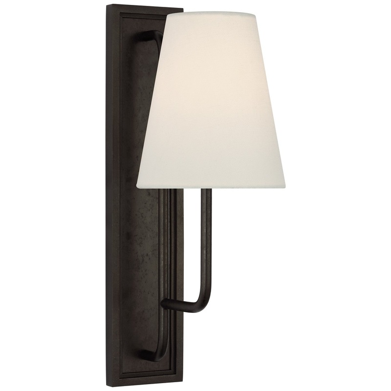 LED Wall Sconce from the Rui Collection in Aged Iron Finish by Visual Comfort Signature