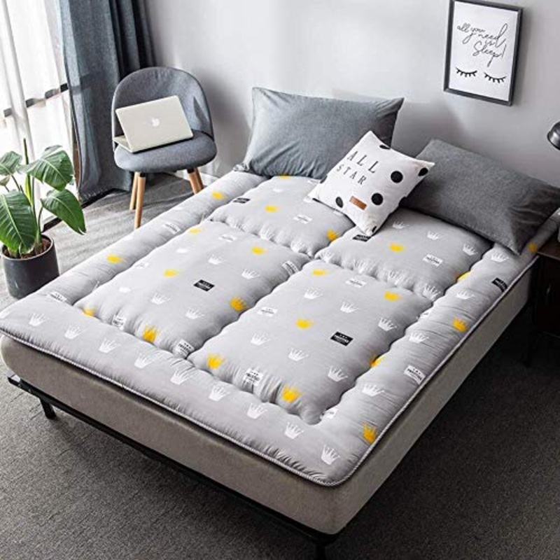 LJ Futon Tatami Materassino, Anti-Slip Giapponese Tatami Tatami Futon Futon Coprimaterasso Imbottito Dormire Pad Student (Color : A, Size : 90x200cm(35x79inch))