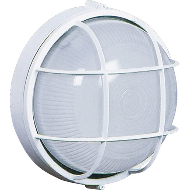 Marine Round Wall Sconce – White / 7.50