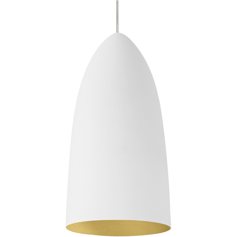 Mini Signal Pendant MonoPoint Satin Nickel and Rubberized White/Gold None