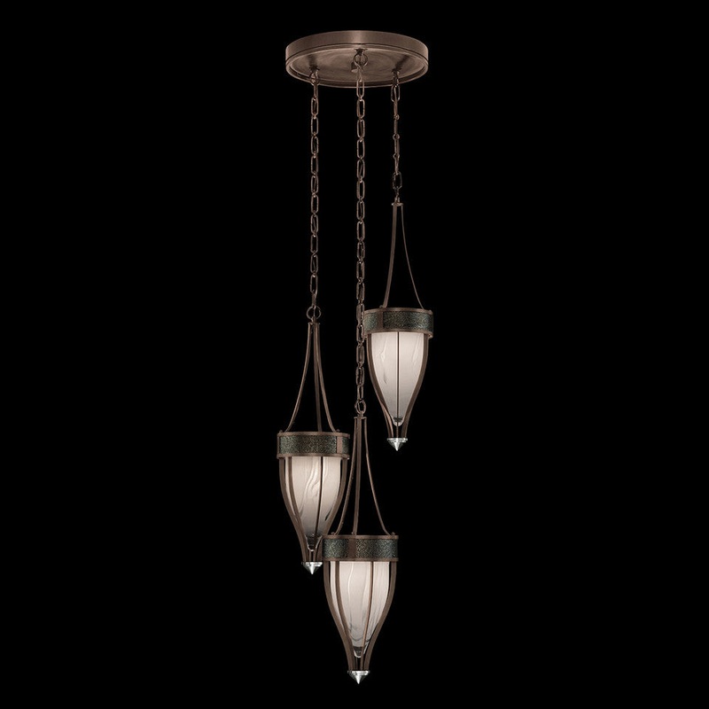 Mirage 17.5″W Round Pendant Bronze/Nickel/Black Knight