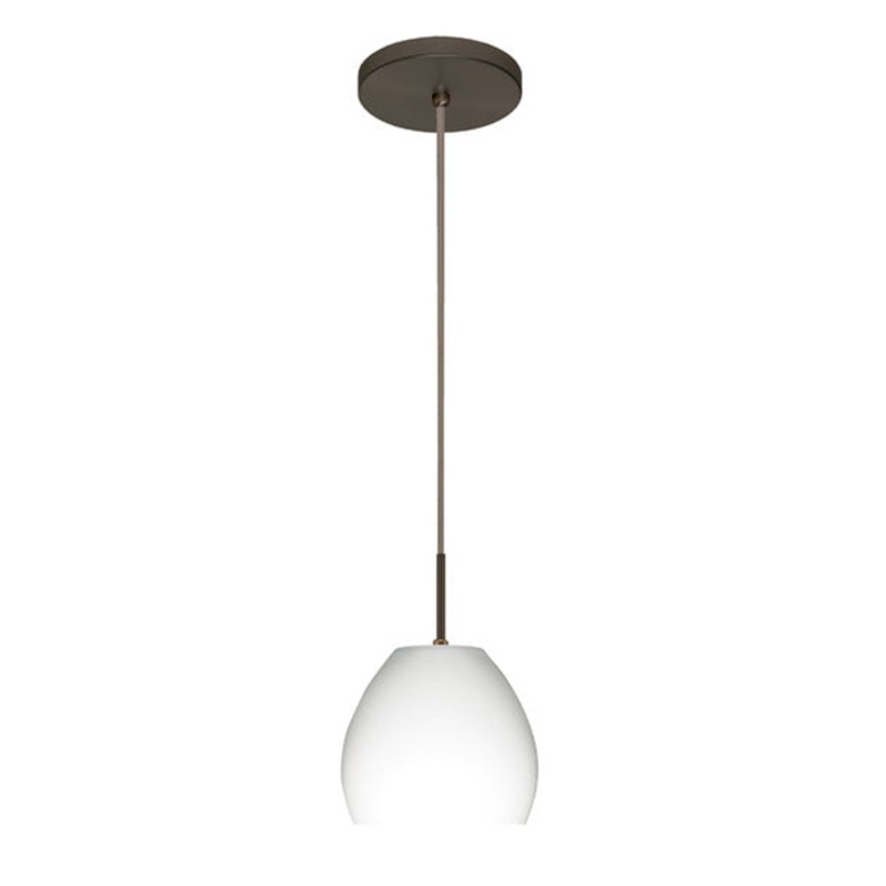 One Light Pendant from the Bolla Collection in Bronze Finish by Besa