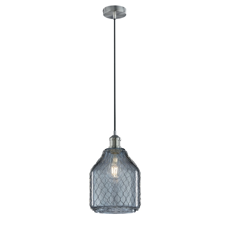One Light Pendant from the Margit Collection in Nickel Matte Finish by Arnsberg