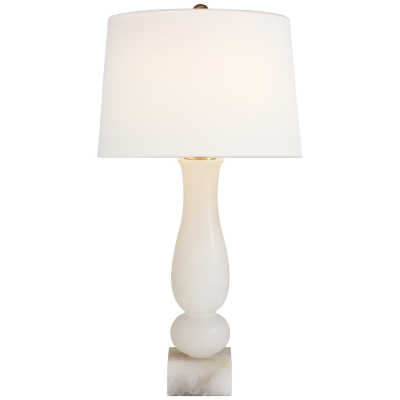 One Light Table Lamp from the Contemporary Balustrade Collection in Alabaster Finish by Visual Comfort Signature